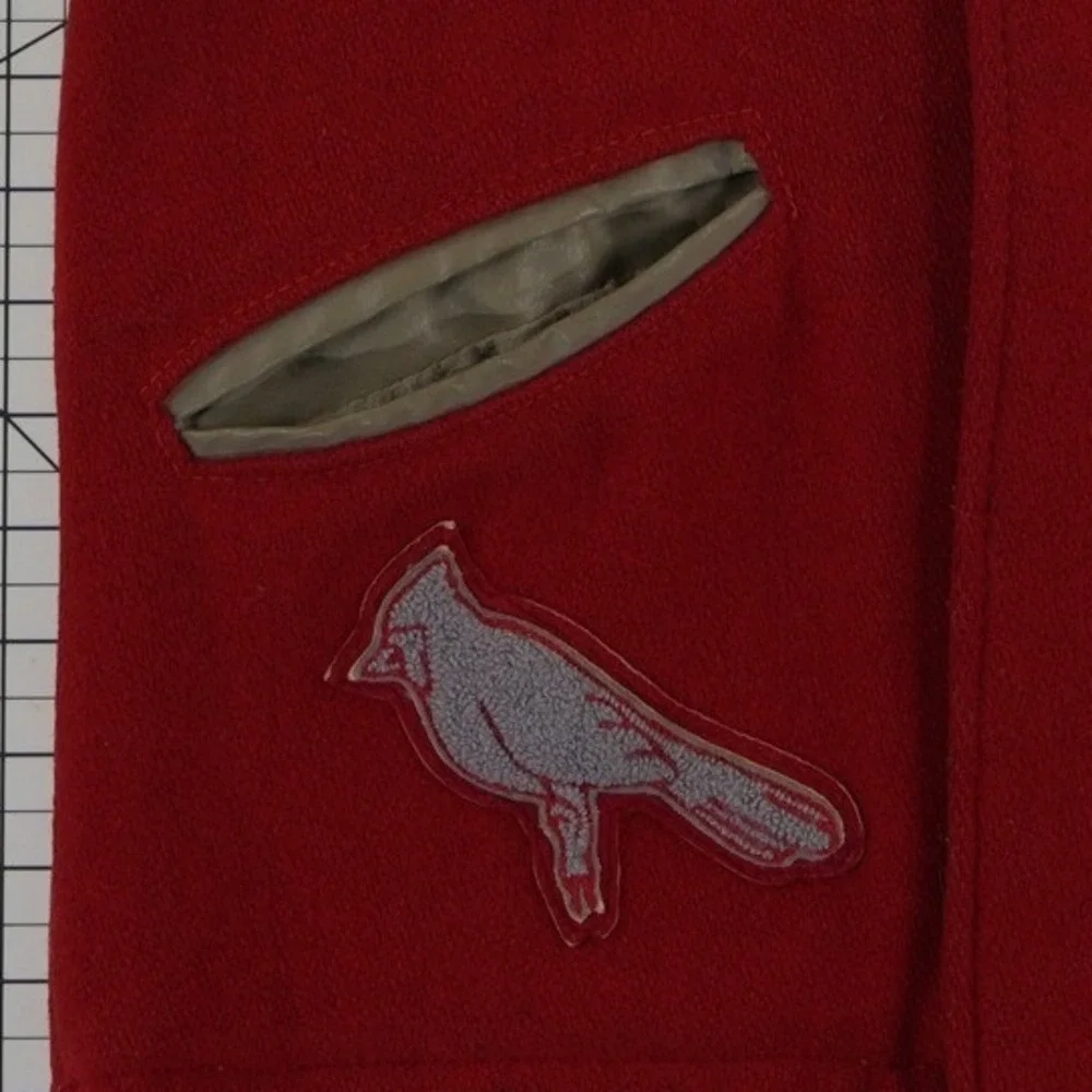 Vintage Louisville Cardinals UL Varsity Jacket Men's Size Medium 34 Red Wool - Picture 3 of 6